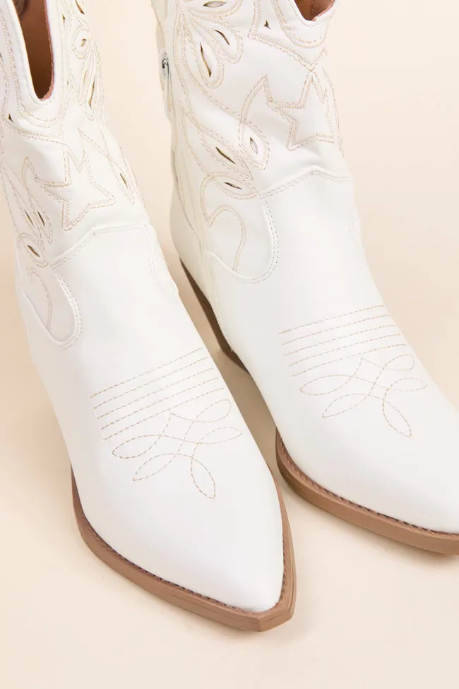 Elk White Cowboy Booties SALE sold by Pink Lily product image thumbnail 5