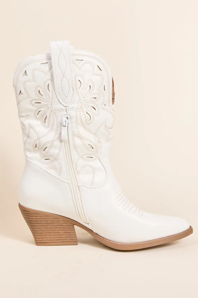 Elk White Cowboy Booties SALE sold by Pink Lily product image thumbnail 4