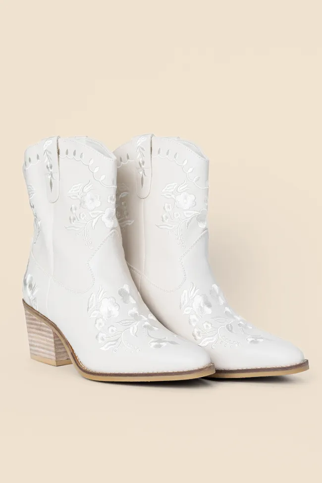 Calico Ivory Floral Booties SALE sold by Pink Lily