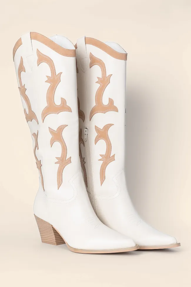 Adriana Beige Cowboy Boots FINAL SALE sold by Pink Lily product image thumbnail 4