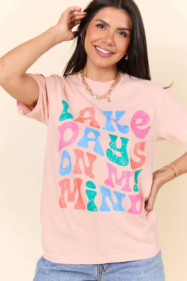 Lake Days On My Mind Orange Graphic Tee sold by Pink Lily product image thumbnail 3
