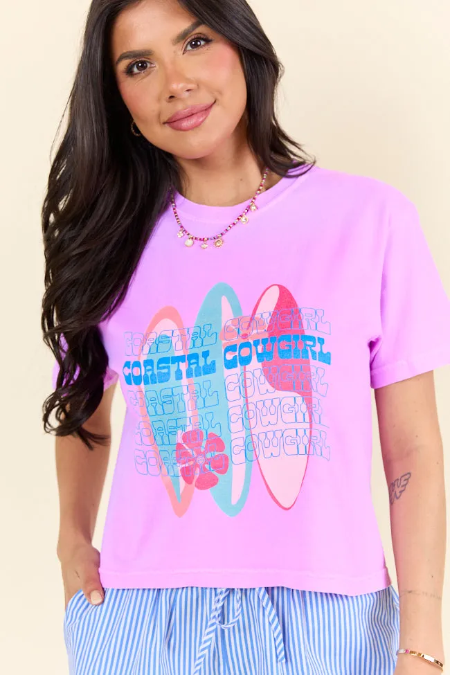 Coastal Cowgirl Neon Purple Boxy Graphic Tee sold by Pink Lily product image thumbnail 2