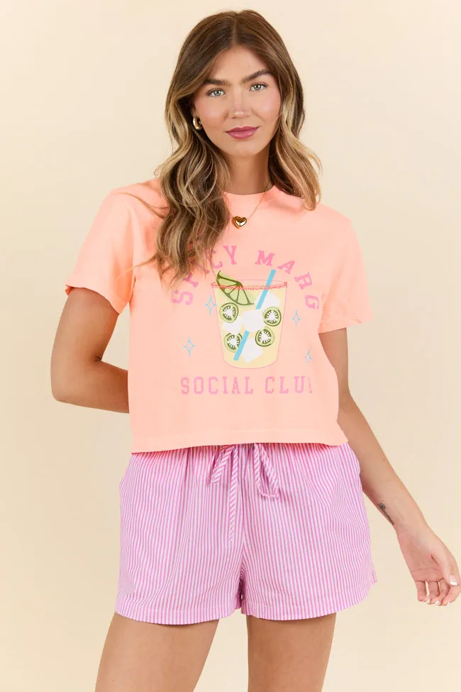 Spicy Marg Social Club Neon Orange Boxy Graphic Tee sold by Pink Lily product image thumbnail 5