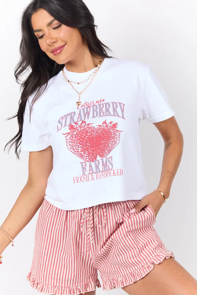 California Strawberry Farms White Boxy Graphic Tee SALE sold by Pink Lily product image thumbnail 2
