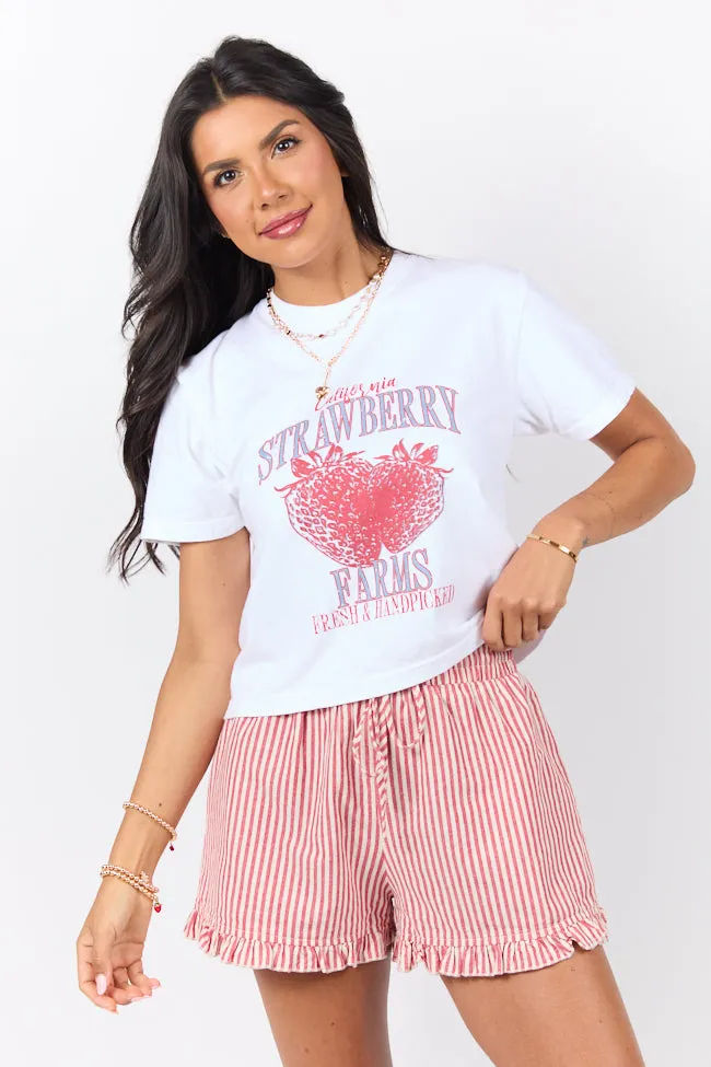 California Strawberry Farms White Boxy Graphic Tee SALE sold by Pink Lily product image thumbnail 5