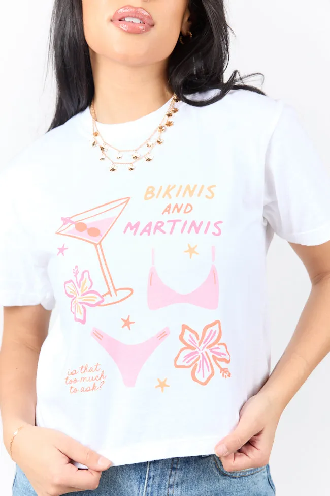 Bikinis And Martinis White Boxy Graphic Tee SALE sold by Pink Lily product image thumbnail 5