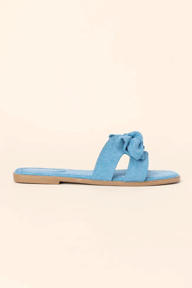 Reagan Denim Bow Sandals FINAL SALE sold by Pink Lily product image thumbnail 5