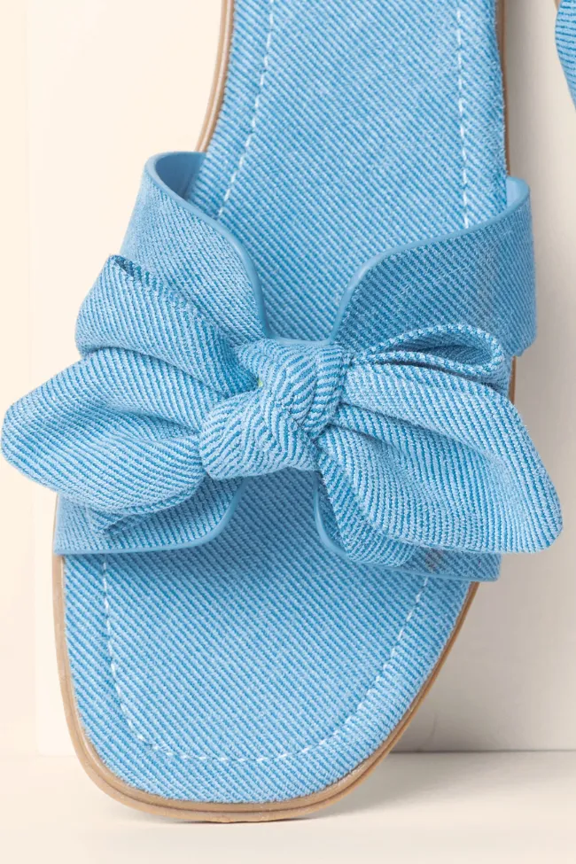 Reagan Denim Bow Sandals FINAL SALE sold by Pink Lily product image thumbnail 2