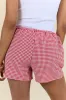United In Love Red Gingham Pull On Shorts FINAL SALE sold by Pink Lily