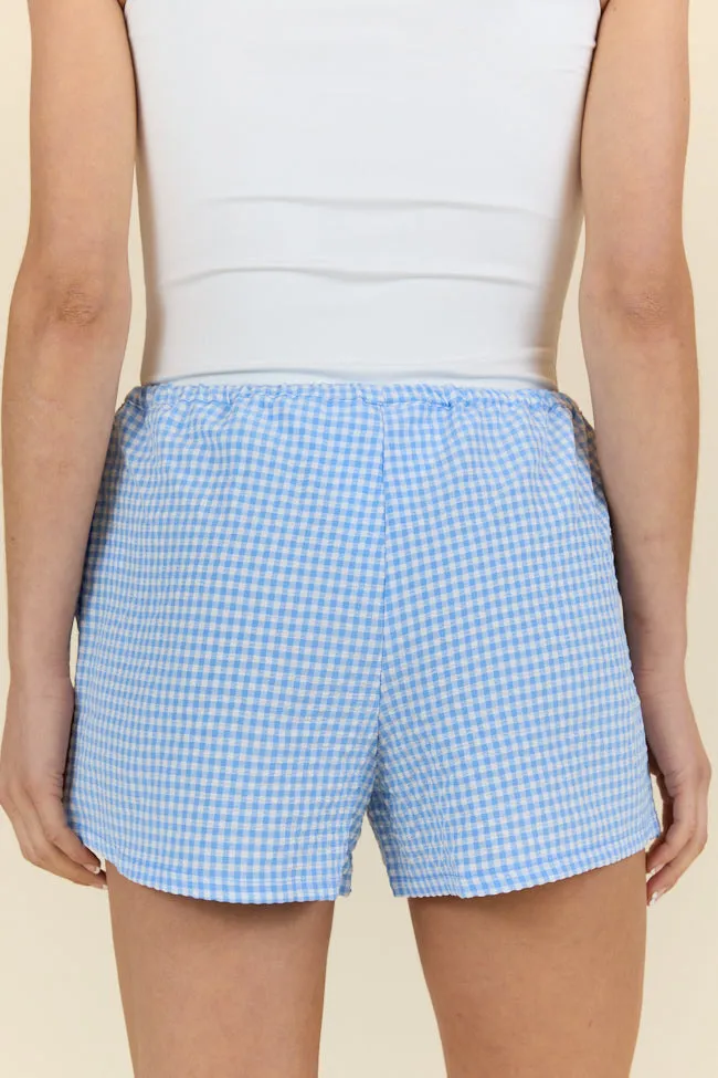United In Love Blue Gingham Pull On Shorts FINAL SALE sold by Pink Lily product image thumbnail 5