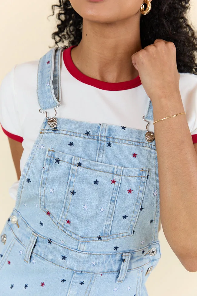 Common Ground Relaxed Fit Star Embroidered Cuffed Overalls FINAL SALE sold by Pink Lily product image thumbnail 4