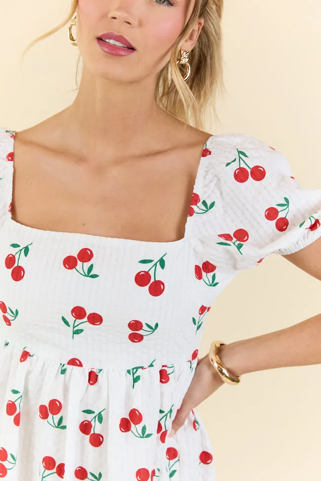 One Day At A Time Cherry Print Mini Dress FINAL SALE sold by Pink Lily product image thumbnail 4