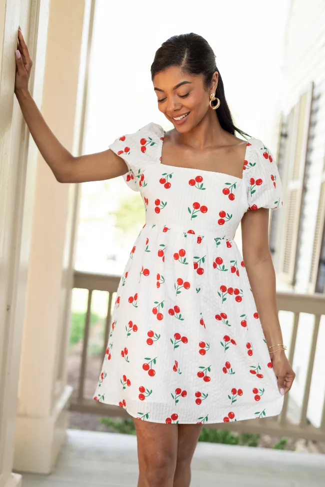 One Day At A Time Cherry Print Mini Dress FINAL SALE sold by Pink Lily