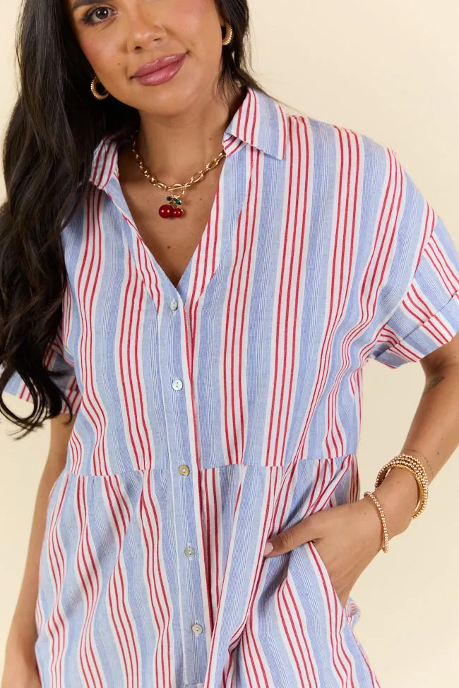Best Is Yet To Come Striped Short Sleeve Romper FINAL SALE sold by Pink Lily product image thumbnail 5