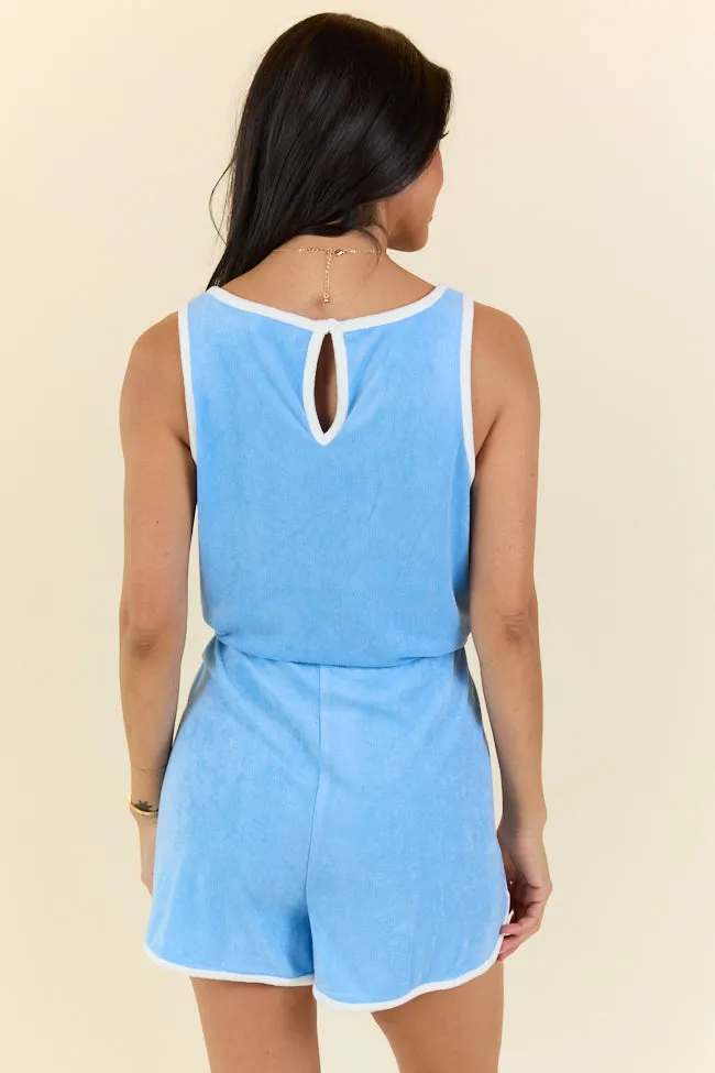Rylee Blue Terry Cloth Romper FINAL SALE sold by Pink Lily product image thumbnail 4