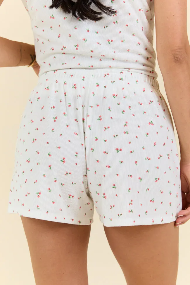 What A Dream Red Ditsy Floral Pajama Shorts FINAL SALE sold by Pink Lily product image thumbnail 4