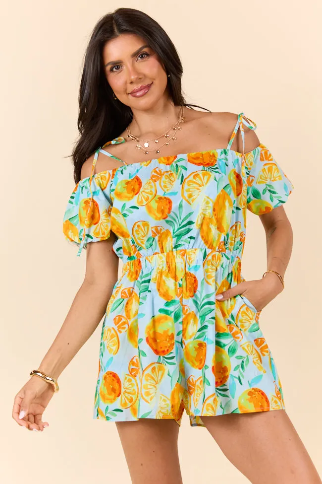 Easy Peasy Citrus Print Romper SALE sold by Pink Lily product image thumbnail 4
