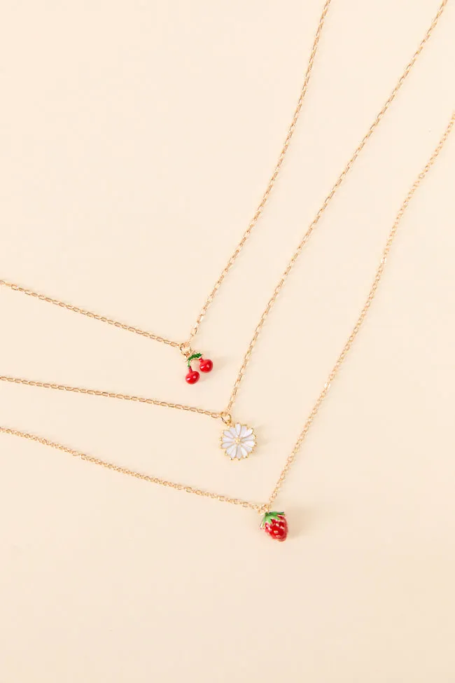 Fruit Trio Red Charm Necklace FINAL SALE sold by Pink Lily product image thumbnail 2