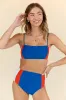Rock The Boat Red and Blue Colorblock Bikini Top FINAL SALE sold by Pink Lily