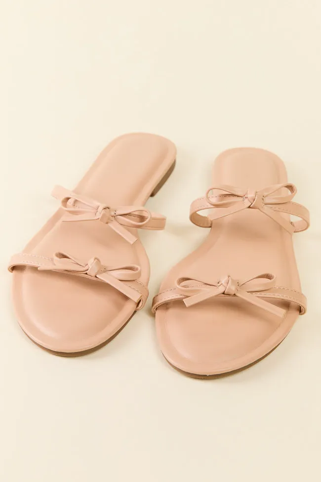 Ellis Nude Double Band Bow Sandals FINAL SALE sold by Pink Lily product image thumbnail 5
