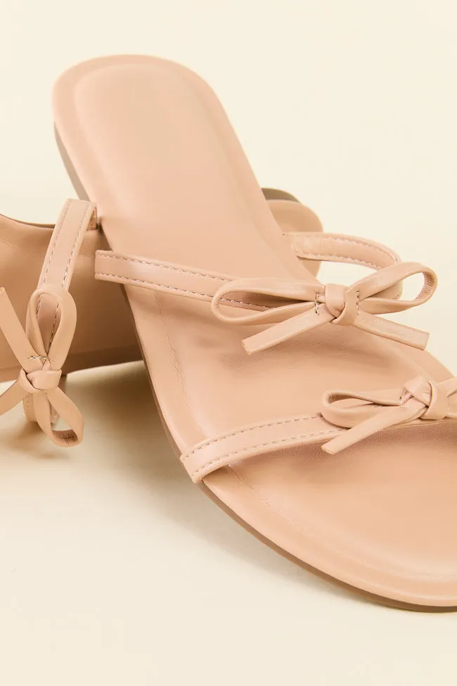 Ellis Nude Double Band Bow Sandals FINAL SALE sold by Pink Lily product image thumbnail 2