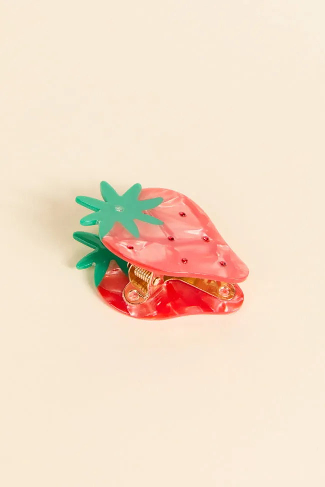 Red Strawberry Claw Clip FINAL SALE sold by Pink Lily product image thumbnail 3
