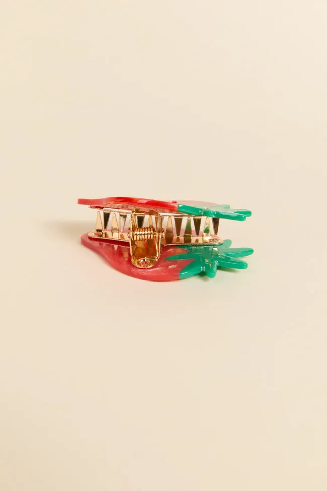 Red Strawberry Claw Clip FINAL SALE sold by Pink Lily product image thumbnail 4