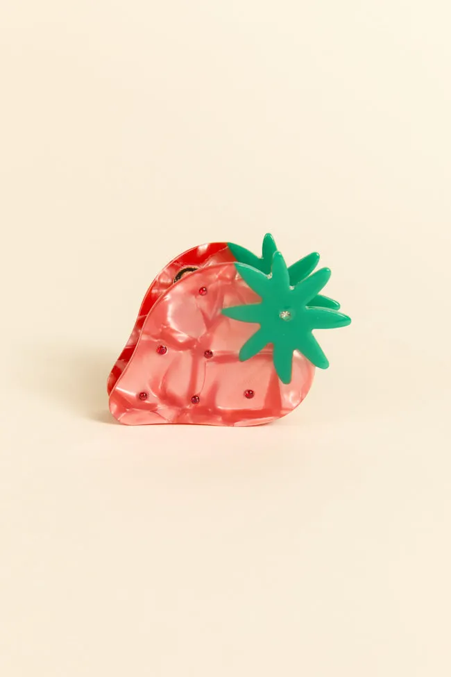 Red Strawberry Claw Clip FINAL SALE sold by Pink Lily