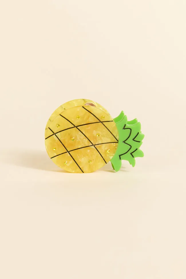 Yellow Pineapple Claw Clip FINAL SALE sold by Pink Lily
