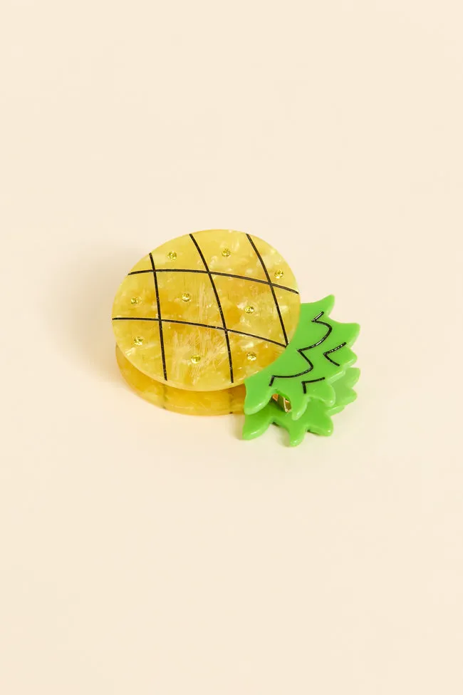 Yellow Pineapple Claw Clip FINAL SALE sold by Pink Lily product image thumbnail 3