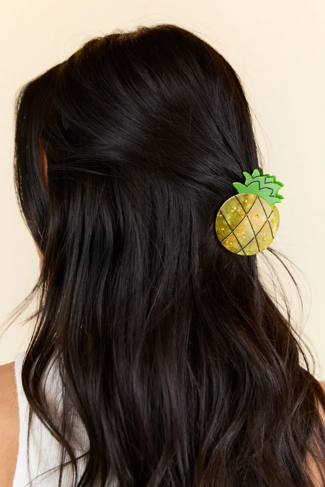 Yellow Pineapple Claw Clip FINAL SALE sold by Pink Lily product image thumbnail 2