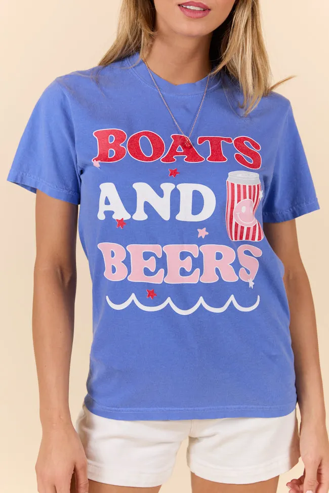 Boats And Beers Blue Graphic Tee SALE sold by Pink Lily product image thumbnail 3