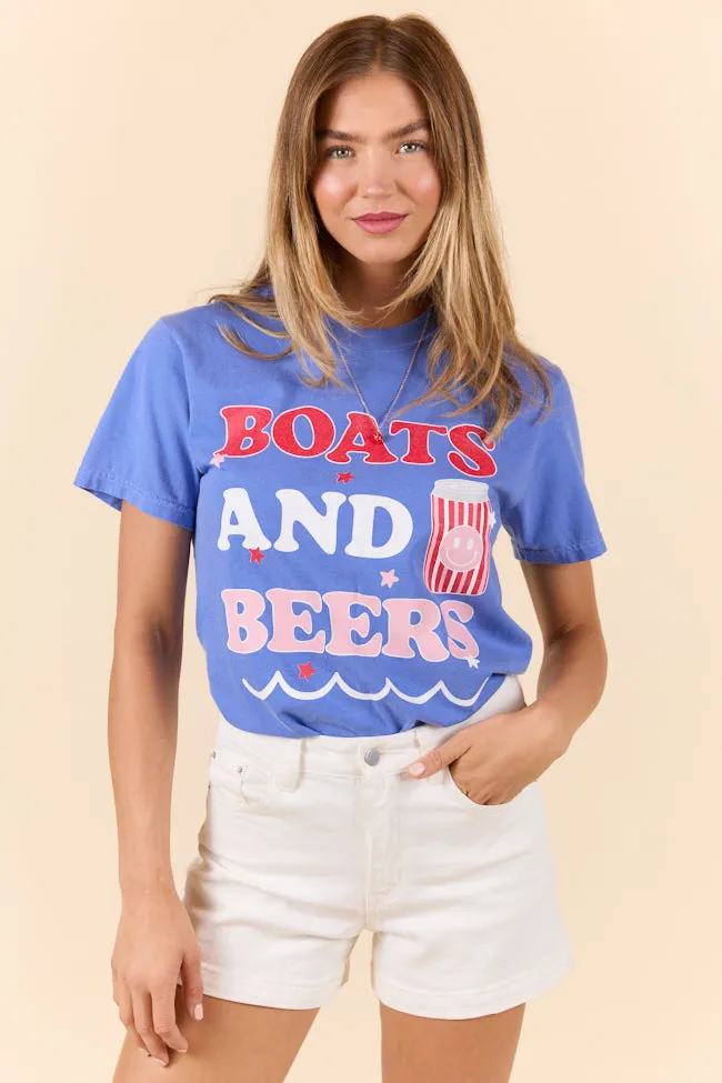Boats And Beers Blue Graphic Tee SALE sold by Pink Lily