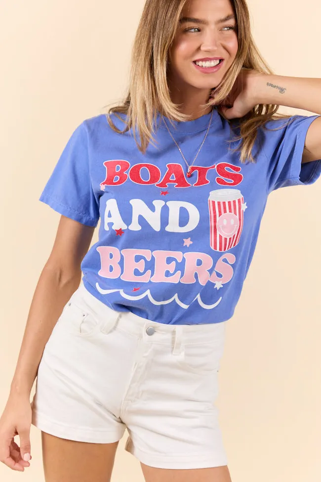 Boats And Beers Blue Graphic Tee SALE sold by Pink Lily product image thumbnail 5