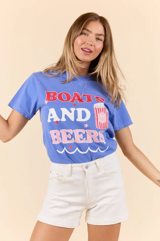 Boats And Beers Blue Graphic Tee SALE sold by Pink Lily product image thumbnail 2