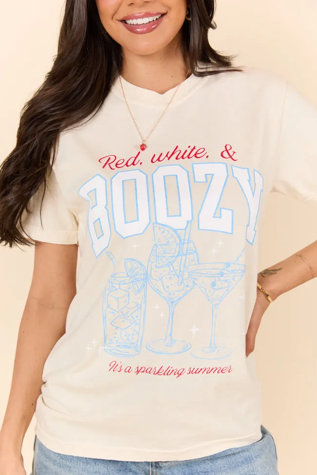 Red, White, & Boozy Ivory Graphic Tee sold by Pink Lily product image thumbnail 5