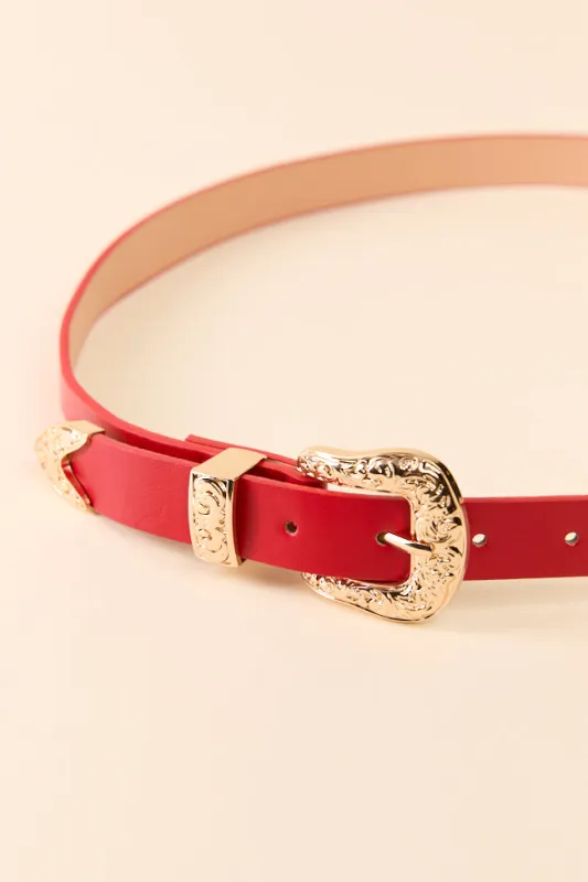 Red Western Belt sold by Pink Lily