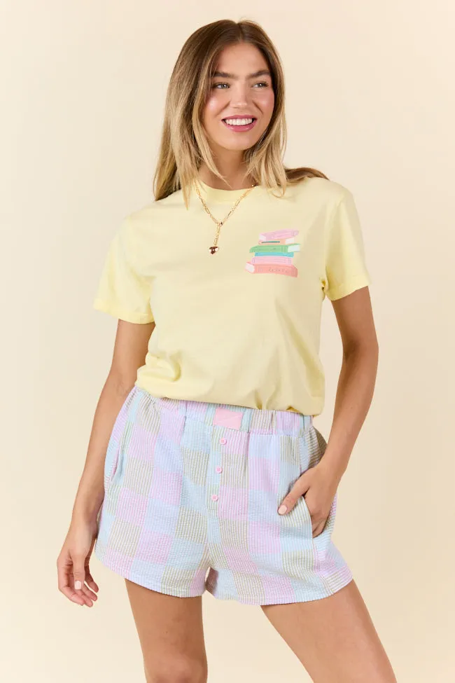 Can't Buy You Happiness But Can Buy Books Yellow Graphic Tee sold by Pink Lily product image thumbnail 2