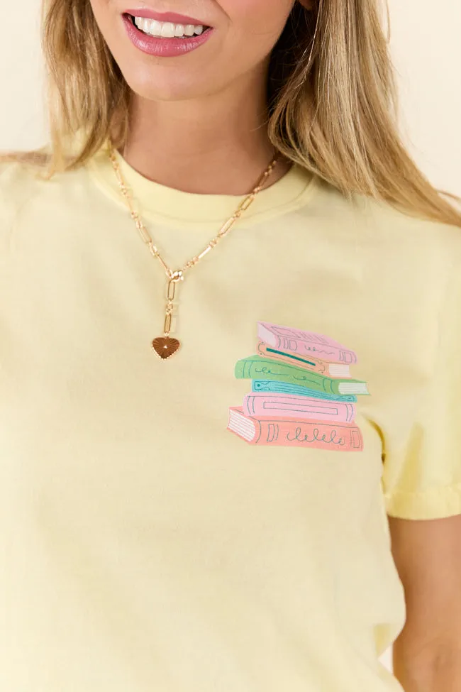 Can't Buy You Happiness But Can Buy Books Yellow Graphic Tee sold by Pink Lily product image thumbnail 3