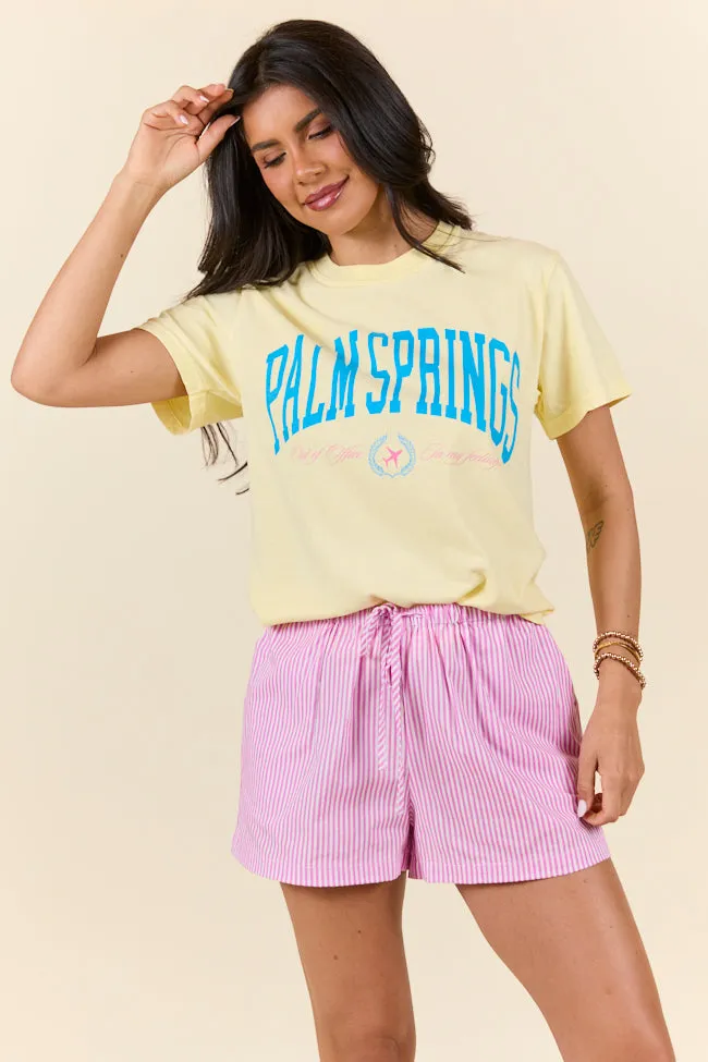 Palm Springs Yellow Graphic Tee sold by Pink Lily