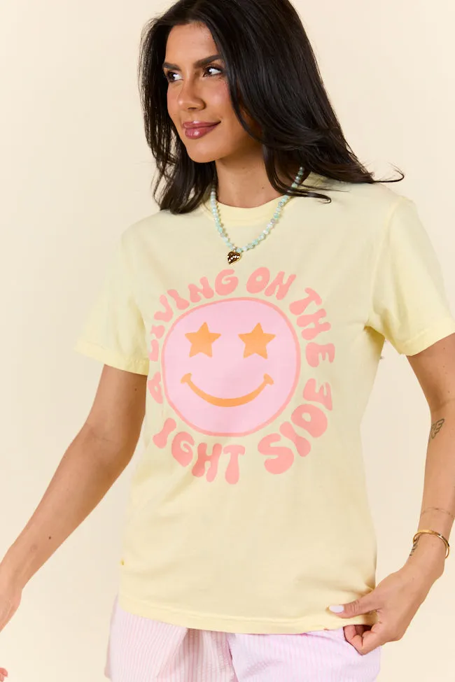 Living On The Bright Side Yellow Graphic Tee sold by Pink Lily product image thumbnail 5