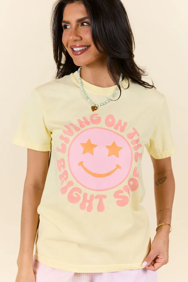Living On The Bright Side Yellow Graphic Tee sold by Pink Lily product image thumbnail 3