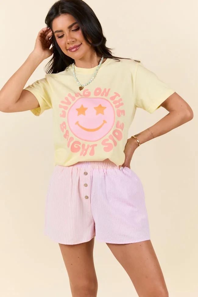 Living On The Bright Side Yellow Graphic Tee sold by Pink Lily product image thumbnail 4