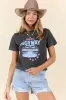 Life Is A Highway Grey Boxy Graphic Tee sold by Pink Lily