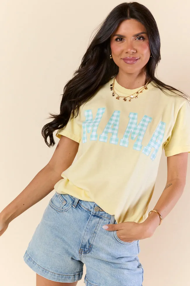 Mama Gingham Yellow Graphic Tee sold by Pink Lily product image thumbnail 5