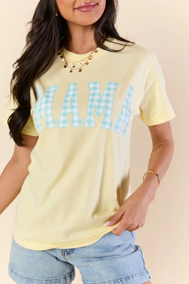 Mama Gingham Yellow Graphic Tee sold by Pink Lily product image thumbnail 2