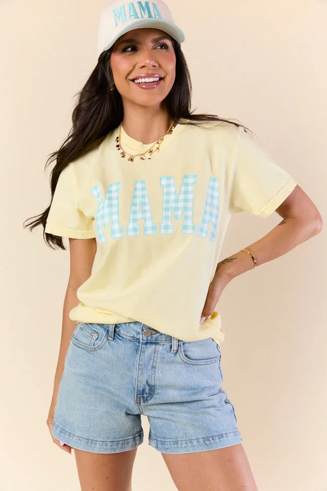 Mama Gingham Yellow Graphic Tee sold by Pink Lily product image thumbnail 4