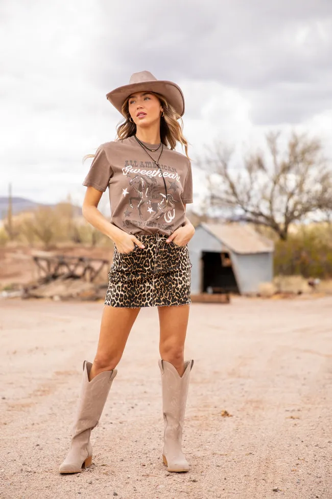 All American Sweetheart Brown Graphic Tee sold by Pink Lily product image thumbnail 3