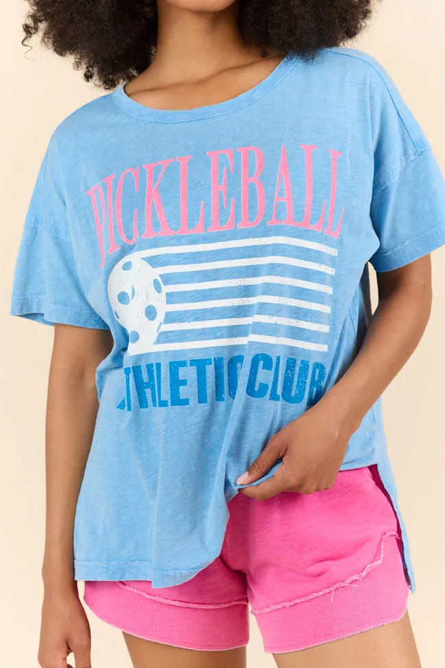 Pickleball Athletic Club Blue Graphic Tee sold by Pink Lily product image thumbnail 2