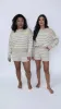What Goes Around Taupe Striped Sweater Lounge Set FINAL SALE sold by Pink Lily